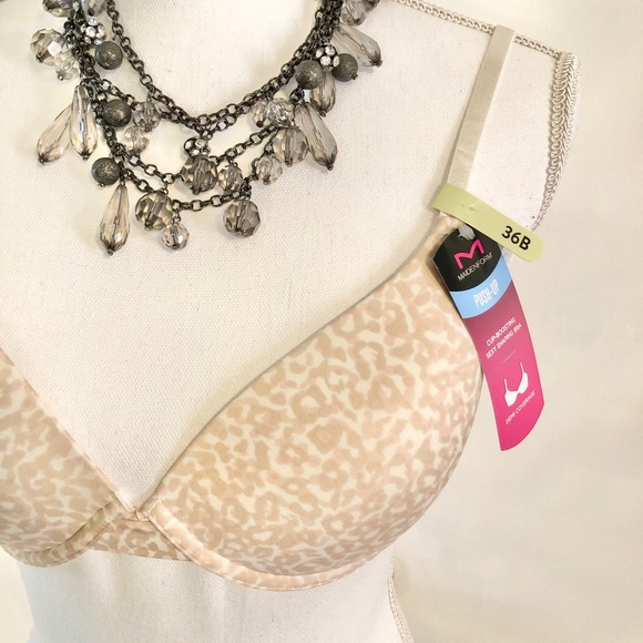 New Maidenform Leopard Print Push Up Bra 36B - Picture 2 of 7